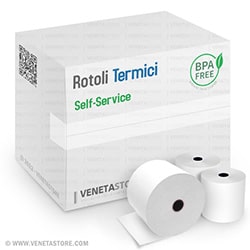 Rotoli carta termica 60x200 per Distributori di Carburanti mm 60 x d.200 80g F25 (4 pz.) Image 0